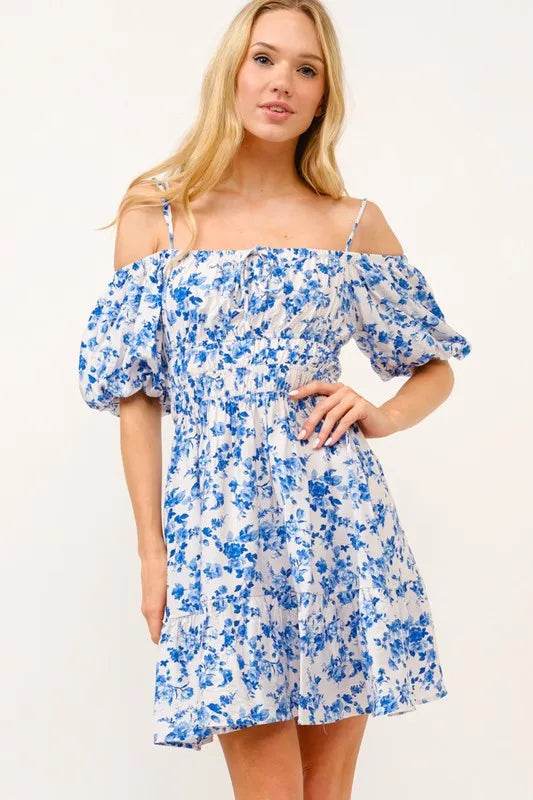 And The Why Off Shoulder Bubble Sleeve Dress - Shop Style & More | Fresh Looks, Everyday Deals & Free Shipping