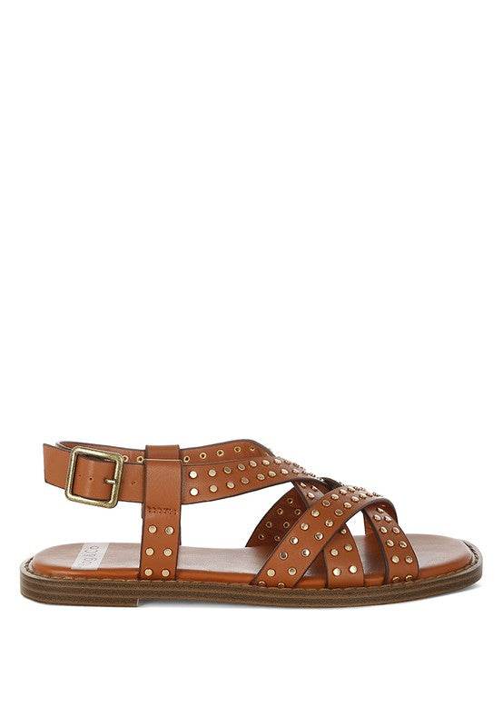 Anemone Studded Flat Gladiator Sandals - Shop Style & More | Fresh Looks, Everyday Deals & Free Shipping