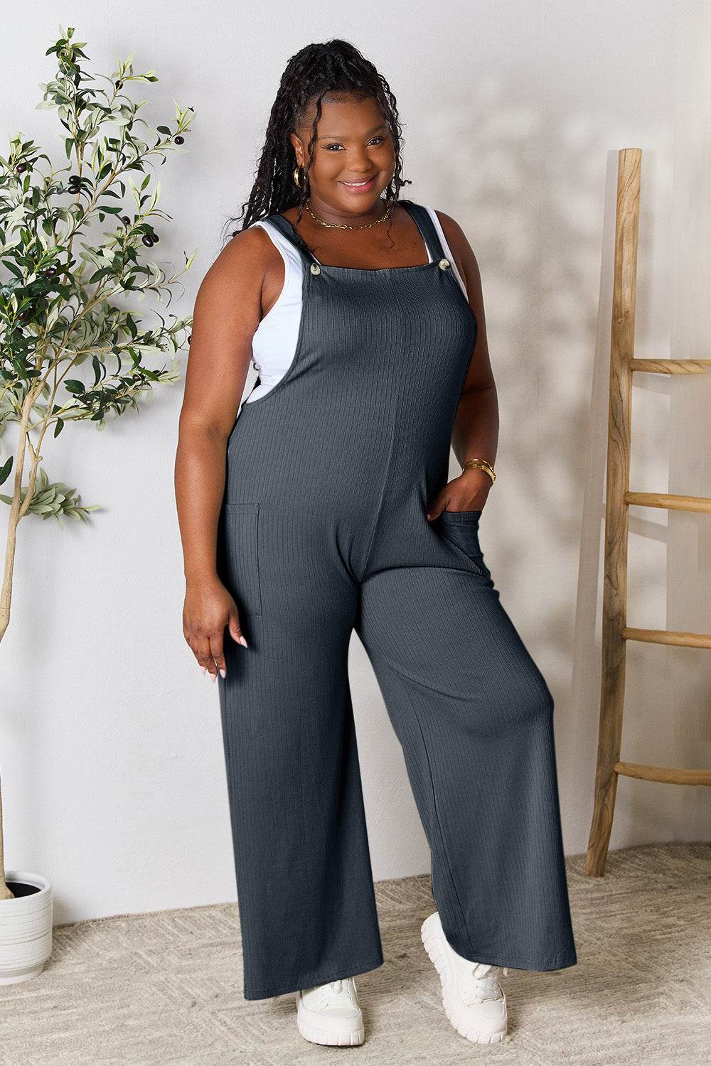 Double Take Full Size Wide Strap Overall with Pockets - Shop Style & More | Fresh Looks, Everyday Deals & Free Shipping