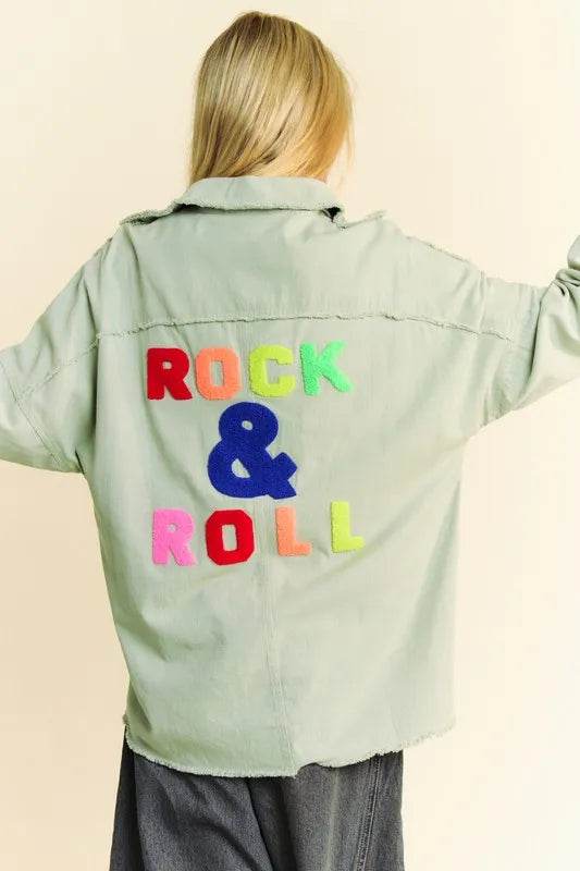 Davi & Dani Multi Color Rock & Roll Fringed Hem Loose Fit Shacket - Shop Style & More | Fresh Looks, Everyday Deals & Free Shipping