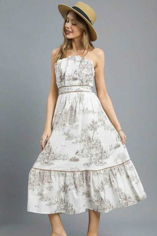 Umgee Printed Tiered Tube Midi Dress - Shop Style & More | Fresh Looks, Everyday Deals & Free Shipping