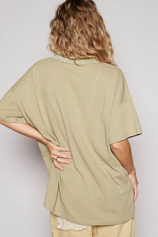 POL V-Neck Half Sleeve T-Shirt - Shop Style & More | Fresh Looks, Everyday Deals & Free Shipping