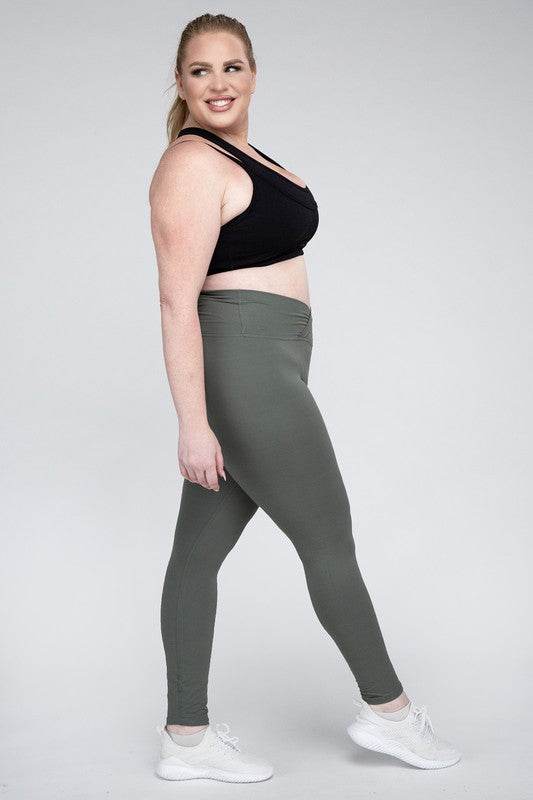 Plus Size V Waist Full Length Leggings - Shop Style & More | Fresh Looks, Everyday Deals & Free Shipping