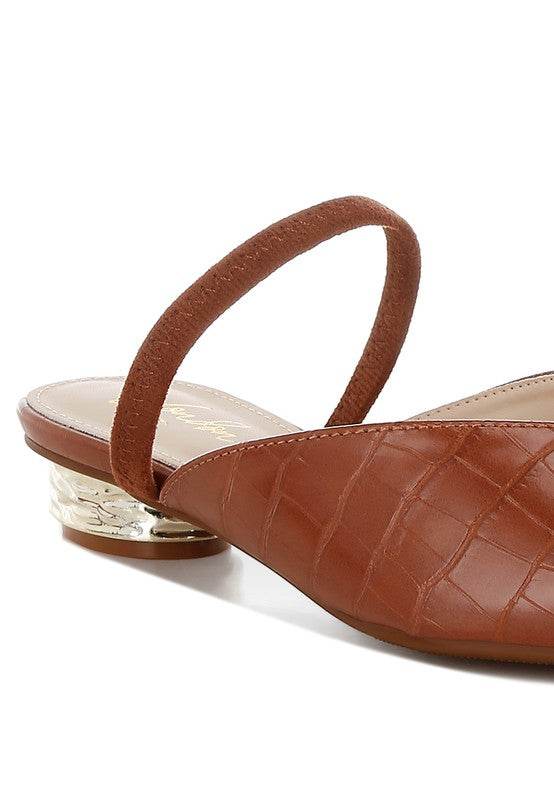 Renata Fantasy Heel Croco Mules - Shop Style & More | Fresh Looks, Everyday Deals & Free Shipping