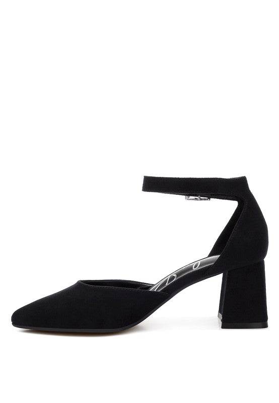 Rozita Microfiber Block Heel Sandals - Shop Style & More | Fresh Looks, Everyday Deals & Free Shipping