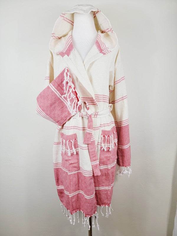 Unisex Robe, Beach or spa Robe with pockets - Red - Shop Style & More | Fresh Looks, Everyday Deals & Free Shipping