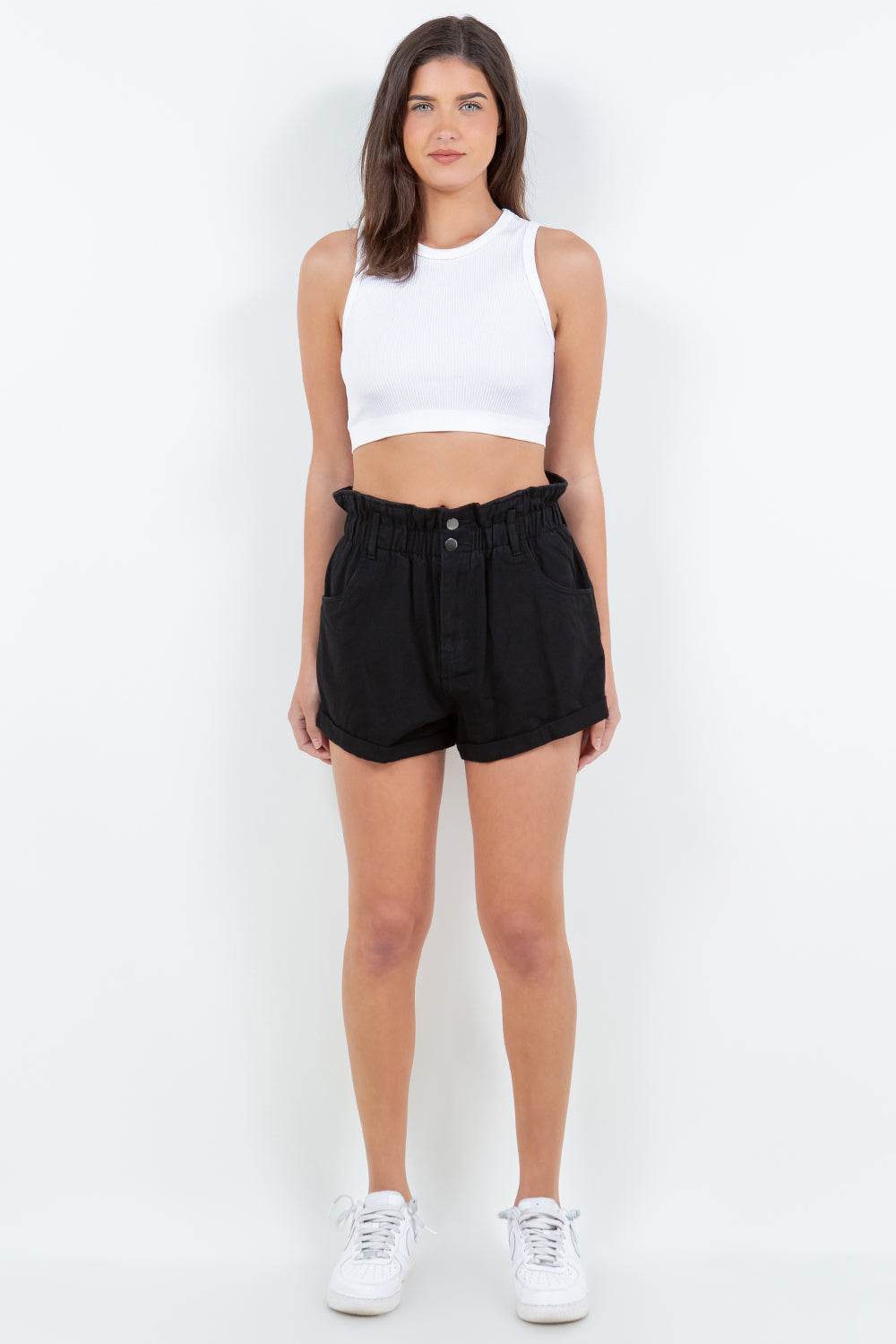 American Bazi High Waist Paper Bag Shorts - Shop Style & More | Fresh Looks, Everyday Deals & Free Shipping