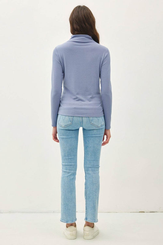 Be Cool Mock Neck Long Sleeve T-Shirt - Shop Style & More | Fresh Looks, Everyday Deals & Free Shipping