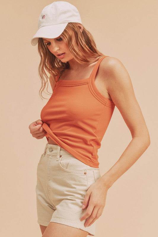 Aemi + Co Square Neck Wide Strap Tank - Shop Style & More | Fresh Looks, Everyday Deals & Free Shipping