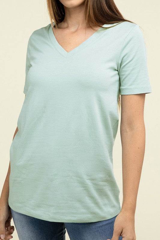 Cotton V-Neck Short Sleeve T-Shirts - Shop Style & More | Fresh Looks, Everyday Deals & Free Shipping
