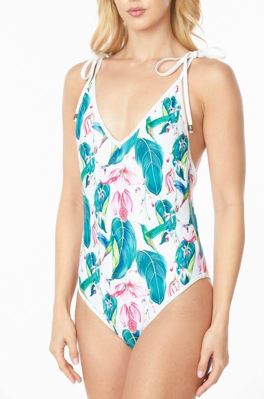 ONE PIECE BATHING SUIT FLORAL PRINT SHOULER TOP TI - Shop Style & More | Fresh Looks, Everyday Deals & Free Shipping