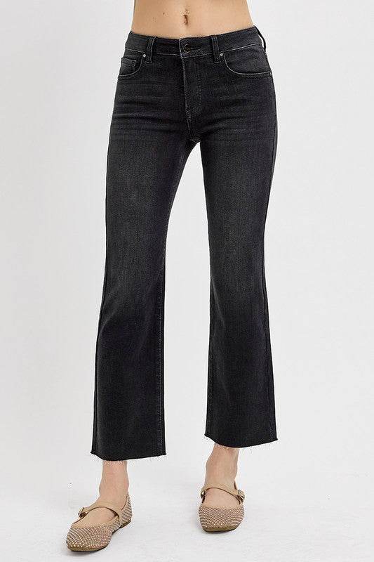 RISEN Tummy Control Mid Rise Crop Straight Jeans - Shop Style & More | Fresh Looks, Everyday Deals & Free Shipping
