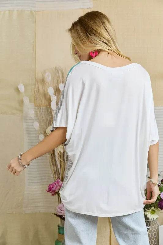 ADORA Colorblock Casual Knit Tunic Top - Shop Style & More | Fresh Looks, Everyday Deals & Free Shipping