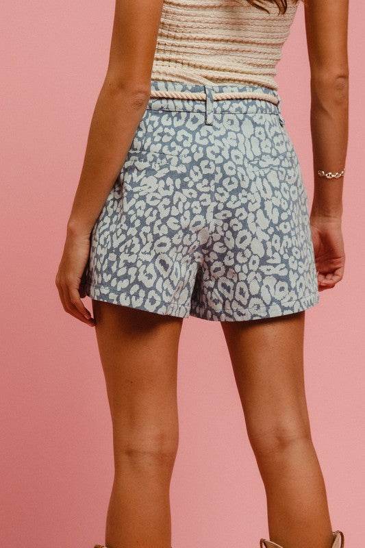 BiBi Rope Belt Leopard Shorts - Shop Style & More | Fresh Looks, Everyday Deals & Free Shipping