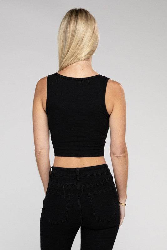 Cotton Square Neck Cropped Cami Top - Shop Style & More | Fresh Looks, Everyday Deals & Free Shipping