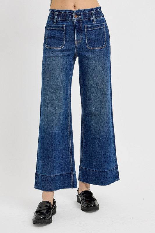 RISEN Elastic Band Wide Leg Jeans - Shop Style & More | Fresh Looks, Everyday Deals & Free Shipping