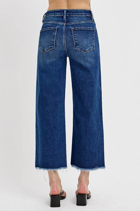 RISEN Raw Hem Wide Leg Attached Buckle Jeans - Shop Style & More | Fresh Looks, Everyday Deals & Free Shipping