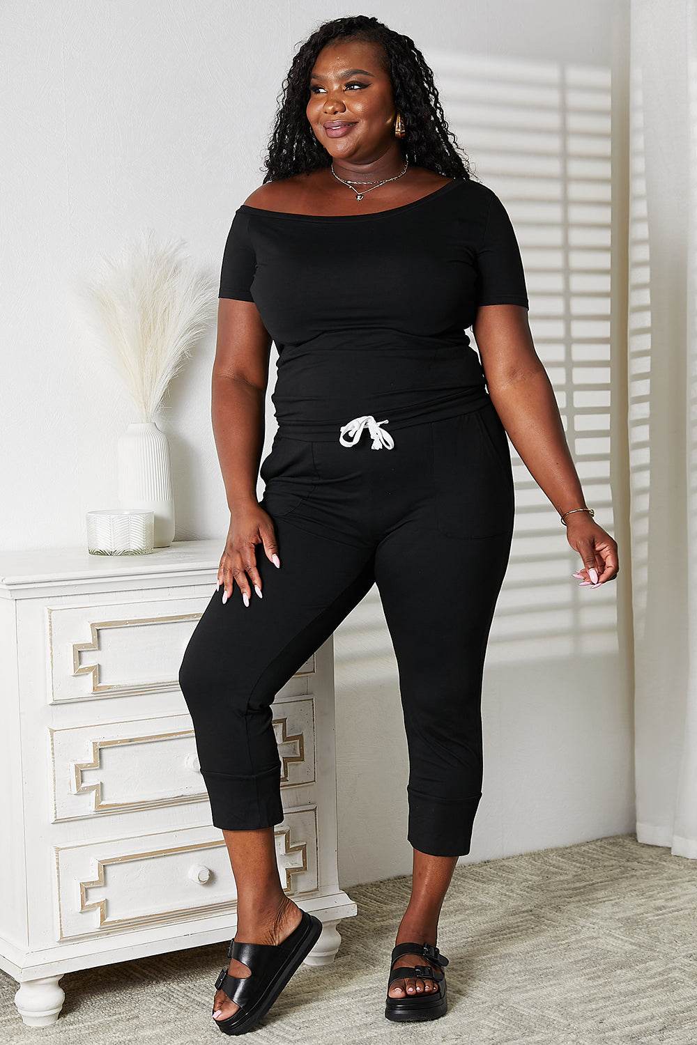 Double Take Asymmetrical Neck Tied Jumpsuit with Pockets - Shop Style & More | Fresh Looks, Everyday Deals & Free Shipping