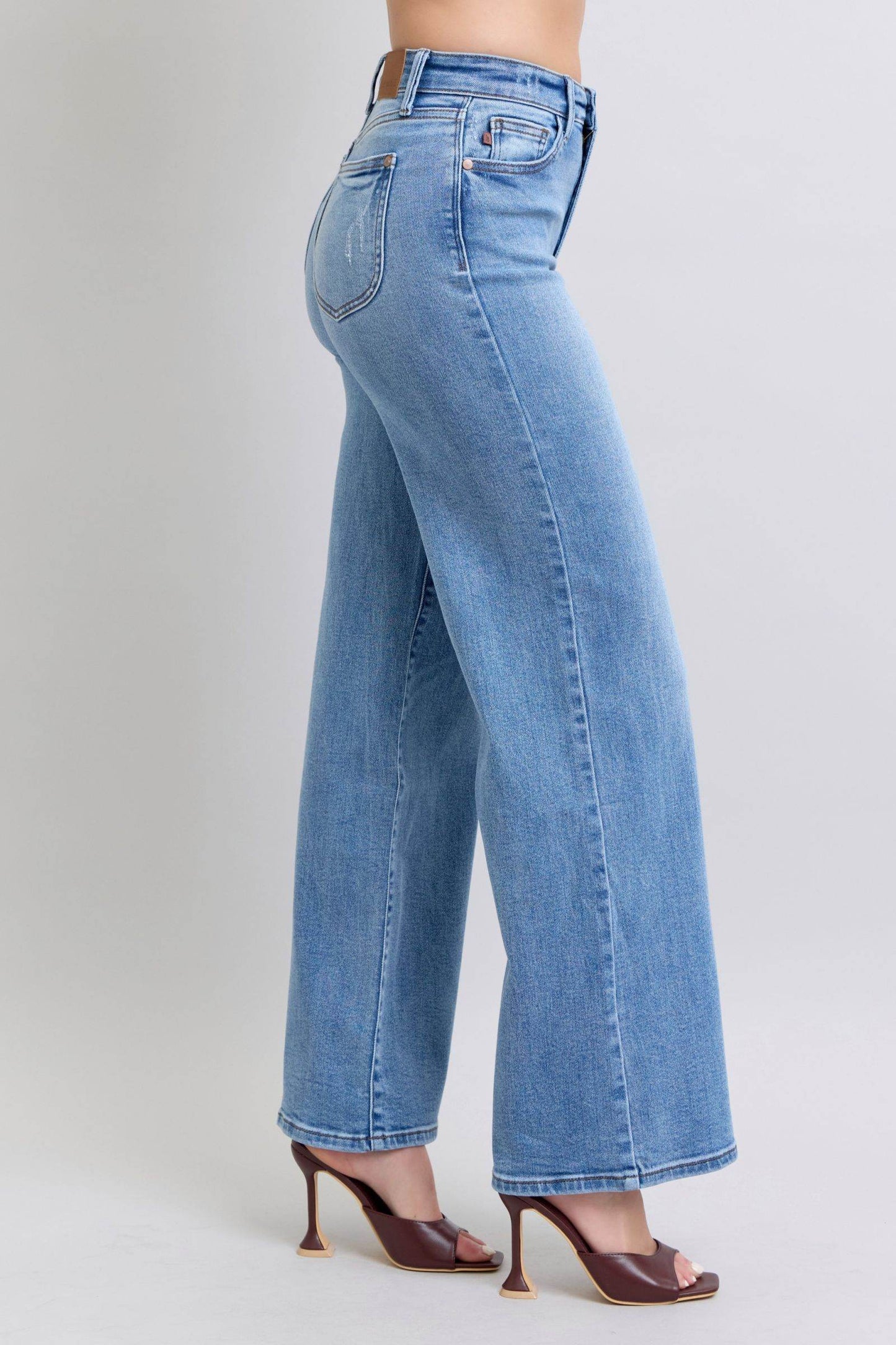Judy Blue Full Size Wide Leg Jeans with Pockets - Shop Style & More | Fresh Looks, Everyday Deals & Free Shipping