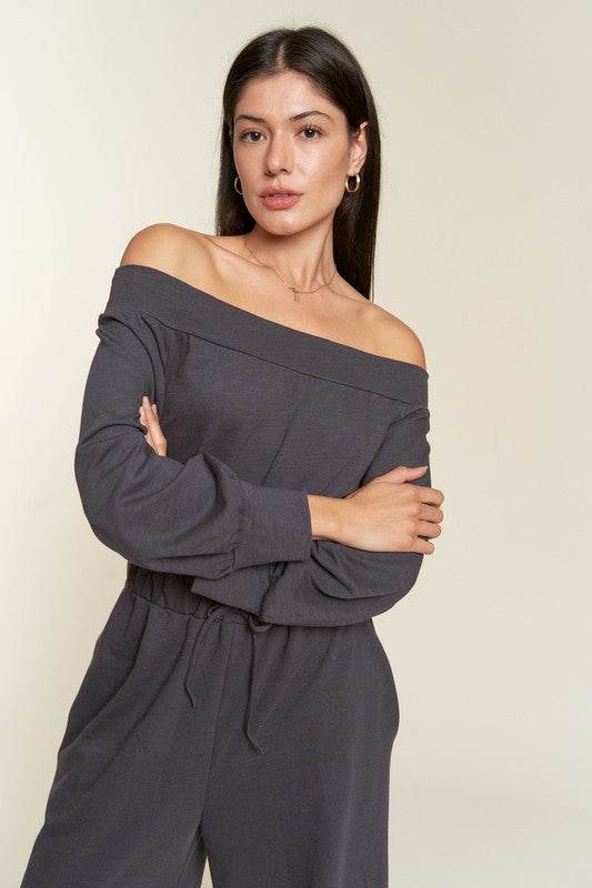 ONE SHOULDER TERRY JUMPSUIT - Shop Style & More | Fresh Looks, Everyday Deals & Free Shipping