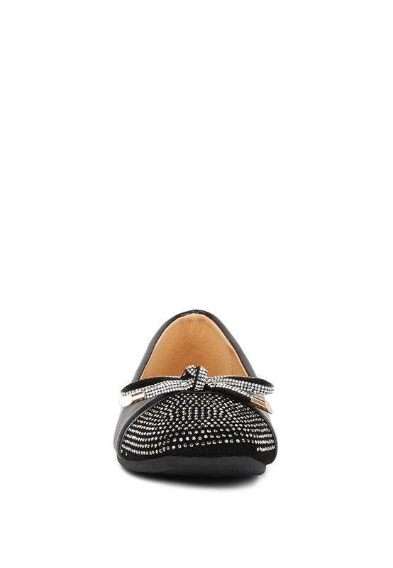 Aine Rhinestones Embellished Toe Cap Ballerinas - Shop Style & More | Fresh Looks, Everyday Deals & Free Shipping