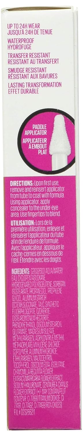 Maybelline New York Super Stay Super Stay Full Coverage, Brightening, Long Lasting, Under-eye Concealer Liquid Makeup Forup to 24H Wear, With Paddle Applicator, 45 Tan, 0.23 fl. oz. Beauty - Face