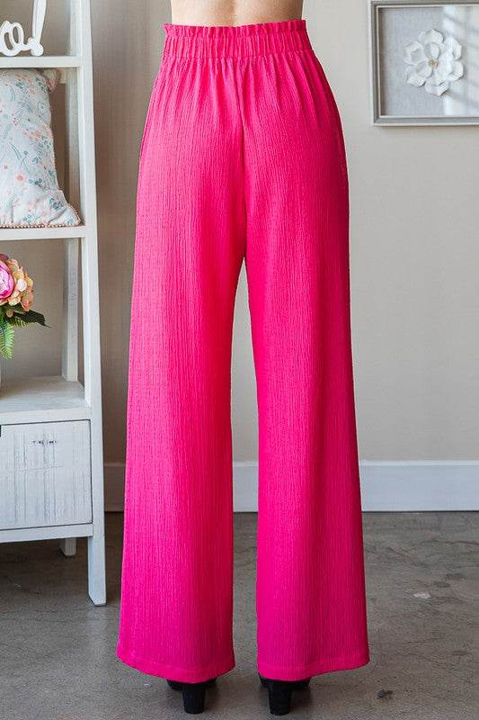 Heimish Full Size Front Tie Pants with Paperbag Waistband Plus Size - Shop Style & More | Fresh Looks, Everyday Deals & Free Shipping