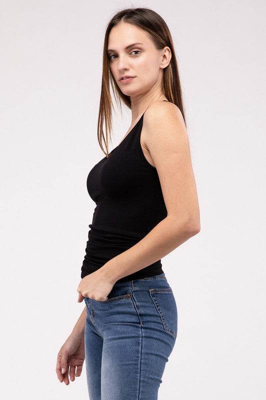 Front & Back 2-Way V-Neck Seamless Tank - Shop Style & More | Fresh Looks, Everyday Deals & Free Shipping