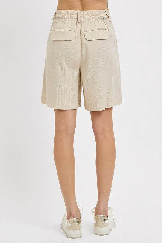 RISEN High Rise Pleated Front Shorts - Shop Style & More | Fresh Looks, Everyday Deals & Free Shipping