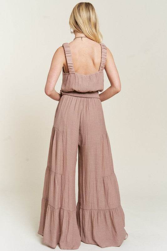 ELASTIC STRAP TIERED JUMPSUIT - Shop Style & More | Fresh Looks, Everyday Deals & Free Shipping