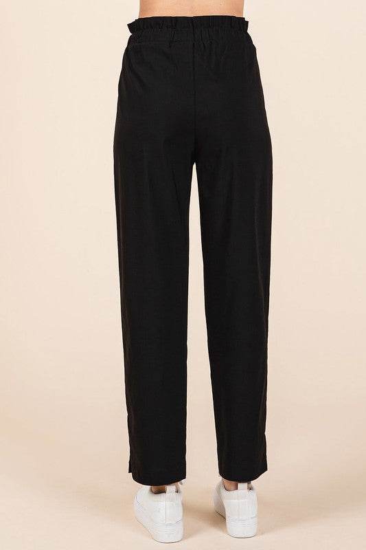 Mittoshop Paperbag Waist Tapered Straight Pants - Shop Style & More | Fresh Looks, Everyday Deals & Free Shipping