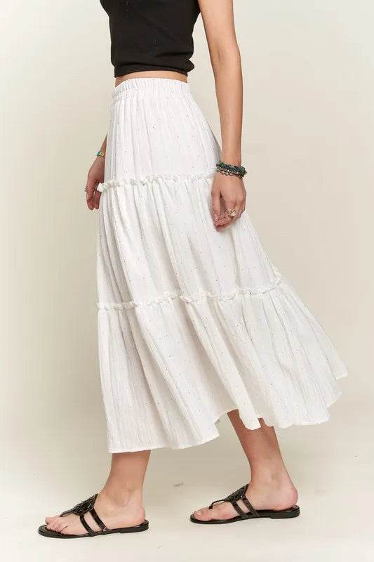 ADORA Rhinestone Accent Tiered Skirt - Shop Style & More | Fresh Looks, Everyday Deals & Free Shipping