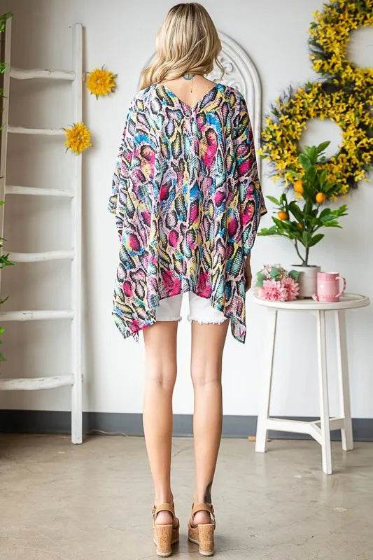 Heimish Full Size Multi Color Snake Open Cardigan Plus Size - Shop Style & More | Fresh Looks, Everyday Deals & Free Shipping