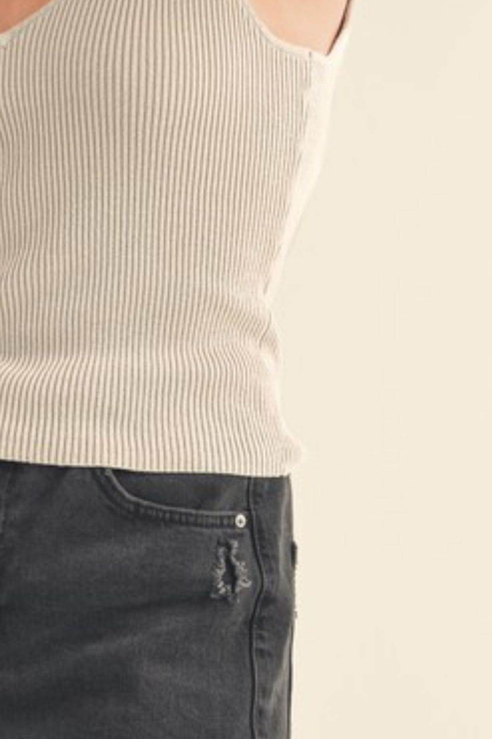 Aemi + Co Ribbed Wide Strap Knit Tank - Shop Style & More | Fresh Looks, Everyday Deals & Free Shipping