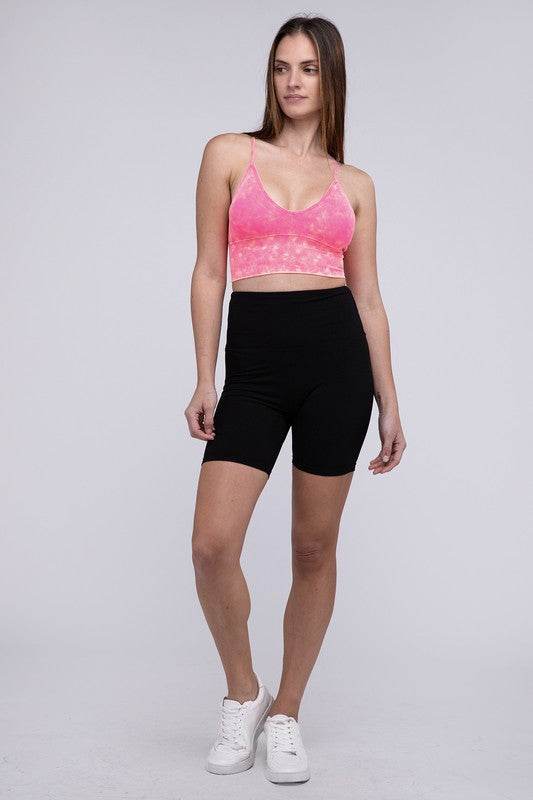 Washed Ribbed Bra Padded Tank Top - Shop Style & More | Fresh Looks, Everyday Deals & Free Shipping