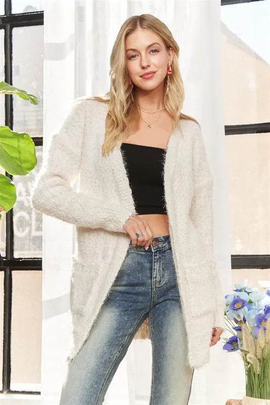 ADORA Comfy Fuzzy Sweater Cardigan - Shop Style & More | Fresh Looks, Everyday Deals & Free Shipping