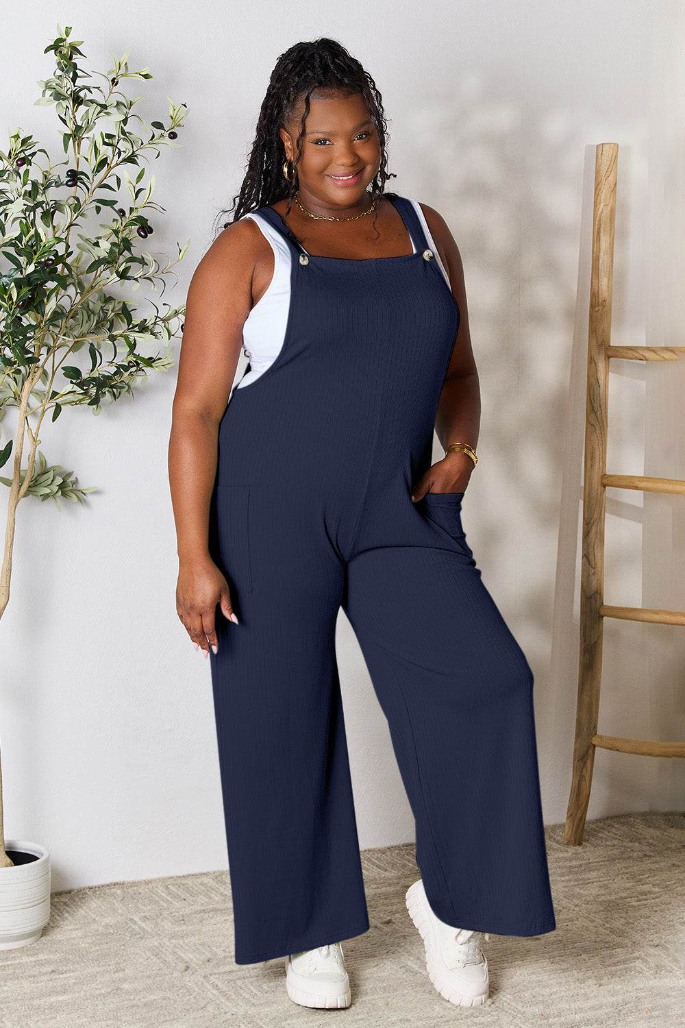 Double Take Full Size Wide Strap Overall with Pockets - Shop Style & More | Fresh Looks, Everyday Deals & Free Shipping