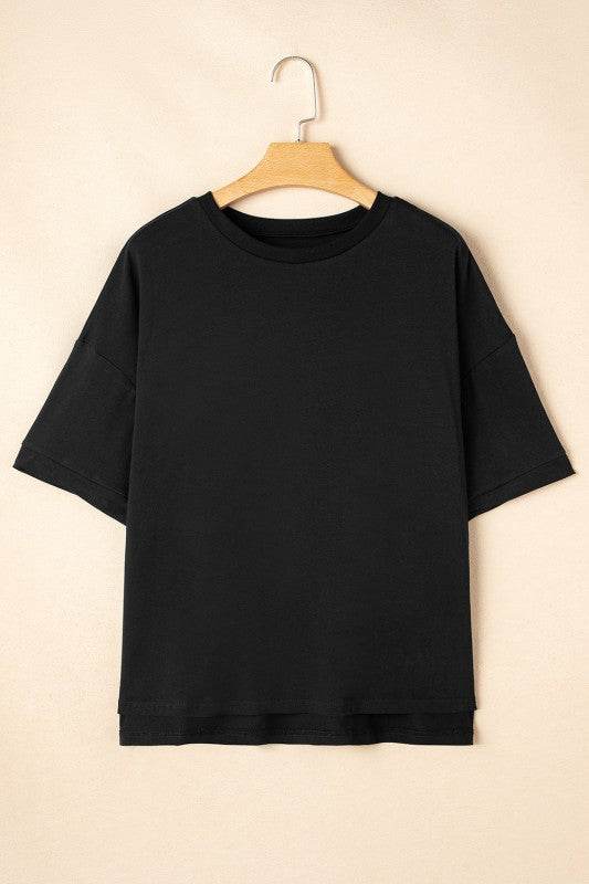 Ayra Loose Half Sleeve Hi Low Hem Top - Shop Style & More | Fresh Looks, Everyday Deals & Free Shipping