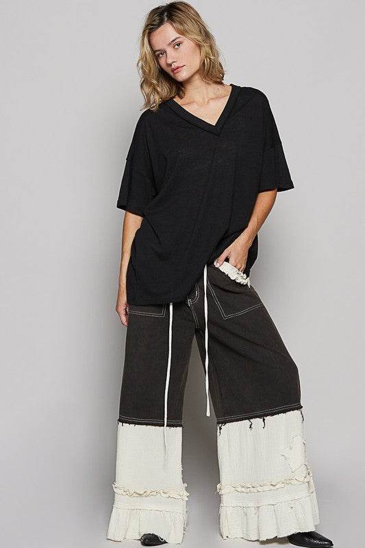 POL V-Neck Half Sleeve T-Shirt - Shop Style & More | Fresh Looks, Everyday Deals & Free Shipping