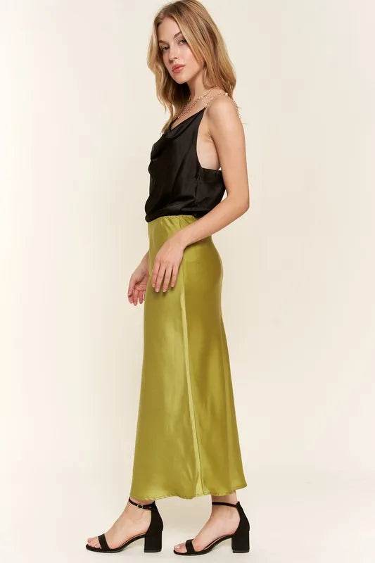 And The Why Satin Midi Skirt - Shop Style & More | Fresh Looks, Everyday Deals & Free Shipping