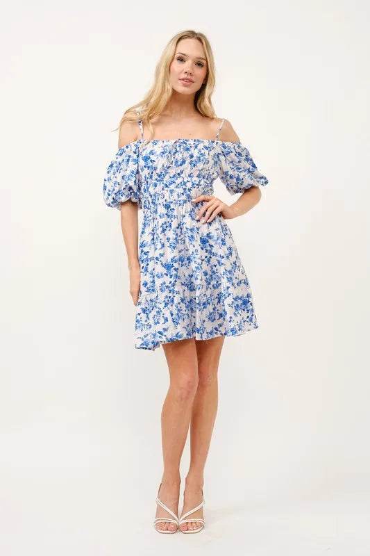 And The Why Off Shoulder Bubble Sleeve Dress - Shop Style & More | Fresh Looks, Everyday Deals & Free Shipping