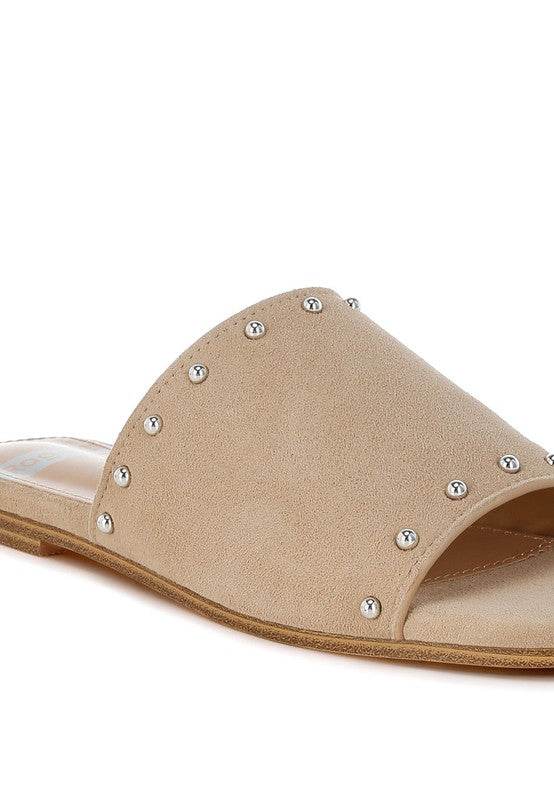 Odalia Soft Suede Leather Studded Flats - Shop Style & More | Fresh Looks, Everyday Deals & Free Shipping