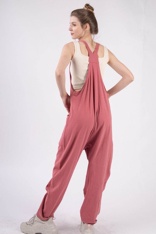 VERY J Plunge Sleeveless Jumpsuit with Pockets - Shop Style & More | Fresh Looks, Everyday Deals & Free Shipping