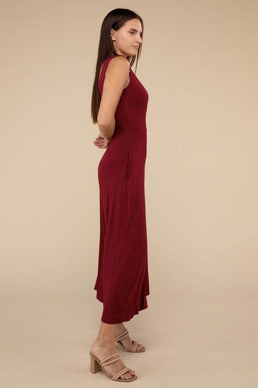 Surplice Neckline Sleeveless Jumpsuit - Shop Style & More | Fresh Looks, Everyday Deals & Free Shipping