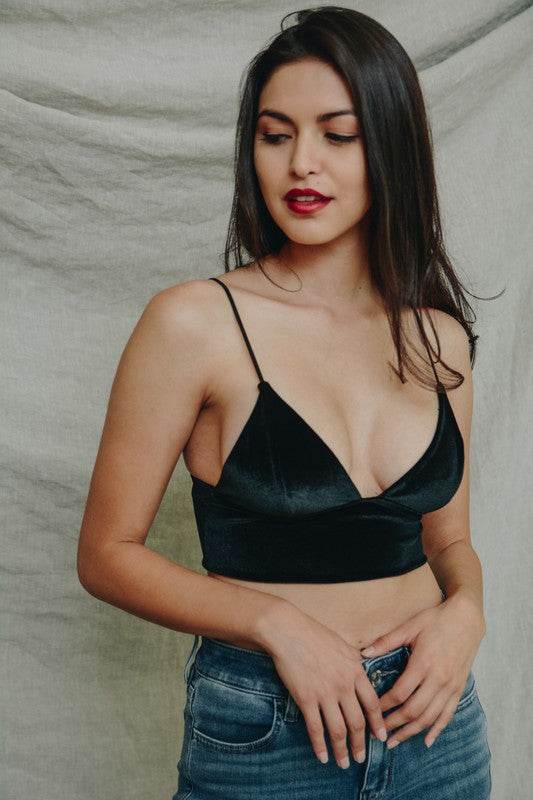 Velvet Longline Bralette - Shop Style & More | Fresh Looks, Everyday Deals & Free Shipping
