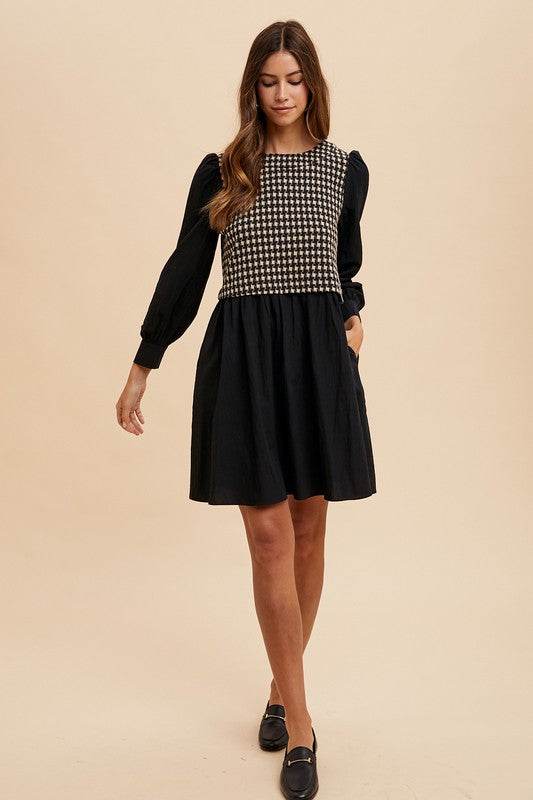 Annie Wear Tie Back Plaid Round Neck Mini Dress - Shop Style & More | Fresh Looks, Everyday Deals & Free Shipping