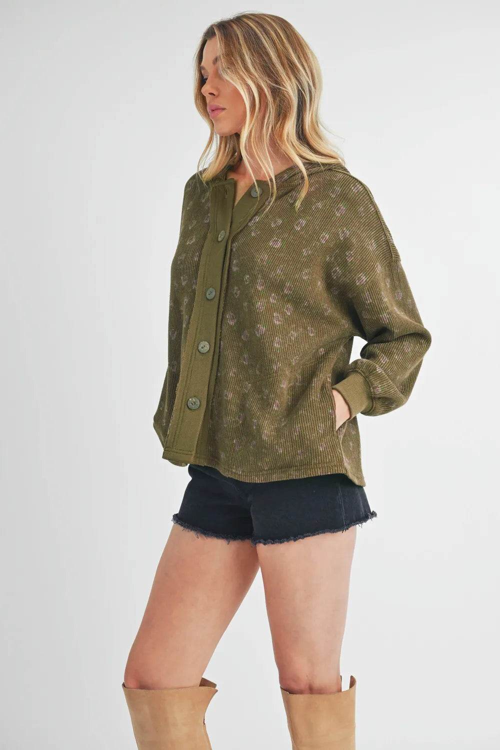Aemi + Co Floral Button Up Hooded Jacket - Shop Style & More | Fresh Looks, Everyday Deals & Free Shipping