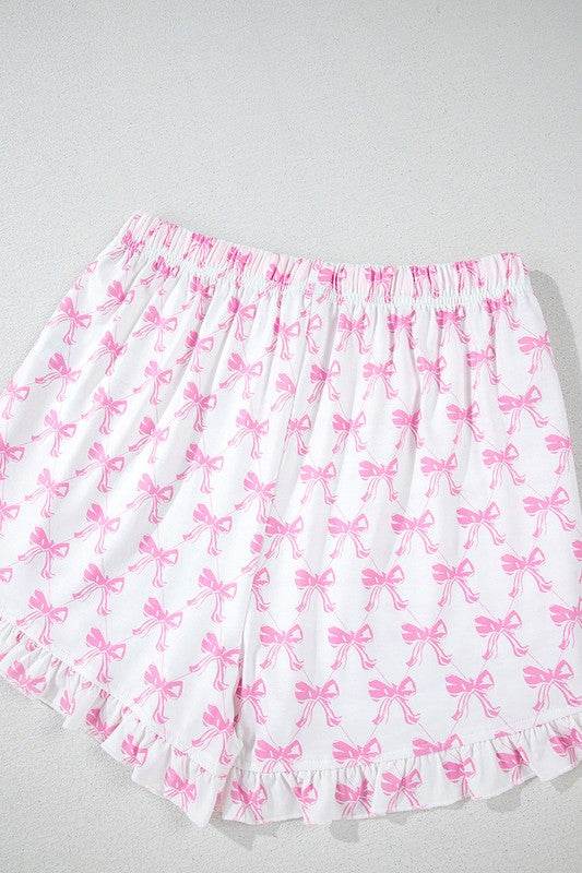 Short Sleeve and Ruffled Shorts Pajama Set - Shop Style & More | Fresh Looks, Everyday Deals & Free Shipping