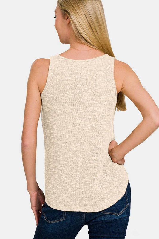 Zenana V-Neck Curved Hem Tank - Shop Style & More | Fresh Looks, Everyday Deals & Free Shipping