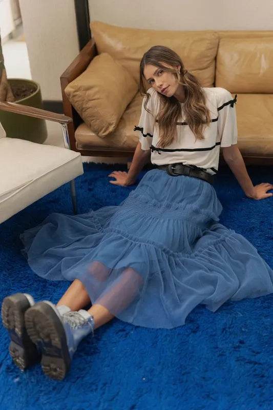 Annie Wear Tulle Tiered Midi Skirt - Shop Style & More | Fresh Looks, Everyday Deals & Free Shipping
